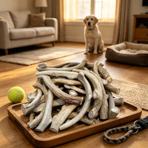 Natural Deer Antler Dog Chews 1LB