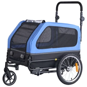 88 lbs Dog Bike Trailer 2-in-1 Pet Stroller Cart