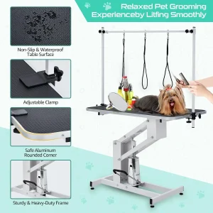 43.3" Electric Pet Grooming Table 350 LBS Heavy Duty Dog Grooming
