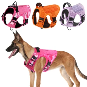 Military Pink Camouflage Adjustable Pet Tactical Training Vest