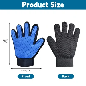 2-in-1 hair brush and massage gloves