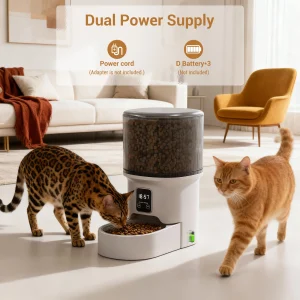 Automatic Pet Feeder for Small Dogs Cats,